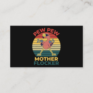 Tarjeta De Visita Verano Vibes Rosa Flamingo Funny Pew Pew Mother Fl