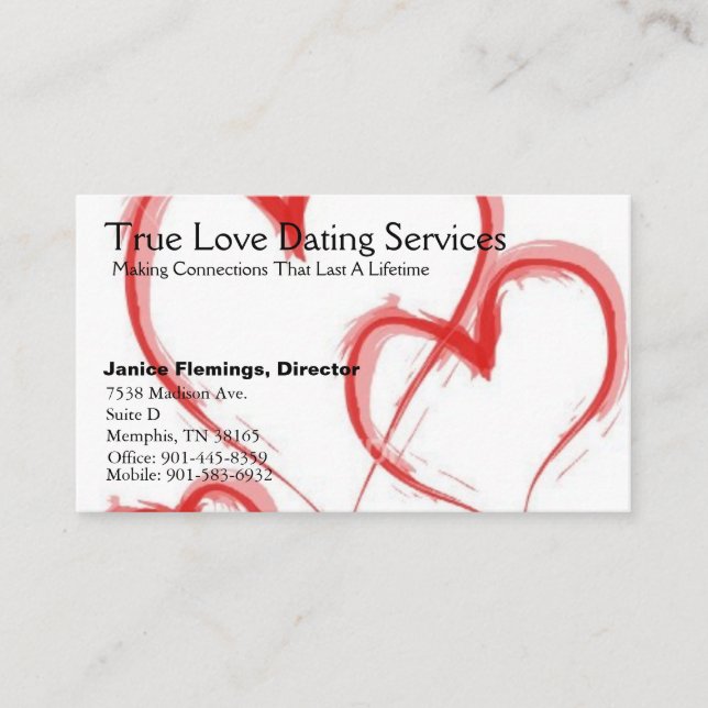 Tarjeta de visita verdadera de servicios de la (Anverso)