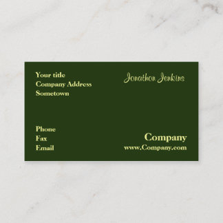 Tarjeta De Visita Verde