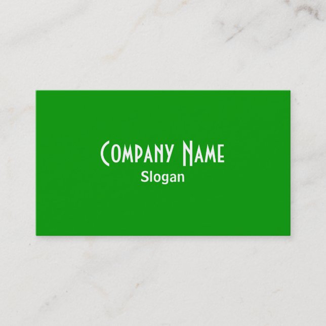 Tarjeta de visita verde (Anverso)