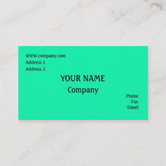 Tarjeta De Visita Verde