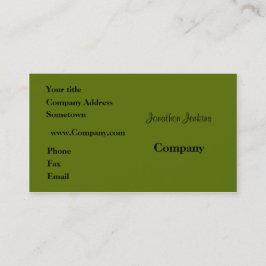 Tarjeta De Visita Verde