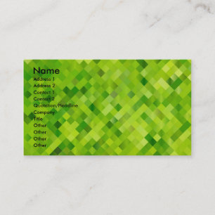 tarjeta de visita verde