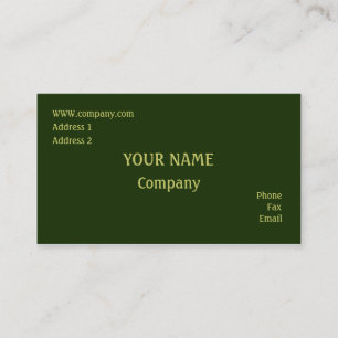 Tarjeta De Visita Verde