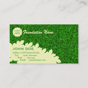 Tarjeta de visita verde