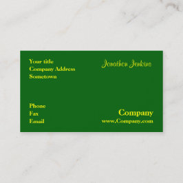 Tarjeta De Visita Verde