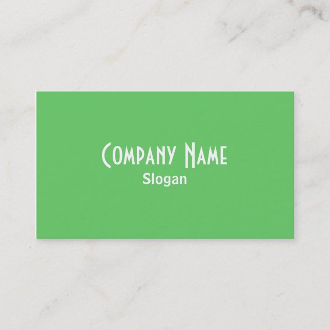 Tarjeta de visita verde (Anverso)