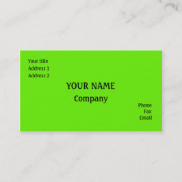 Tarjeta De Visita Verde