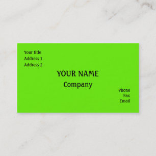 Tarjeta De Visita Verde
