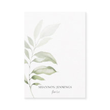 Verde acuarela moderna Negocio blanco mínimo