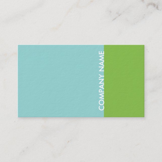 Tarjeta De Visita Verde azul moderno (Anverso)