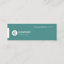 Tarjeta de visita verde azulada del error