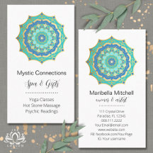 Verde azulado Mandala Energy Healer Yoga Reiki Spa