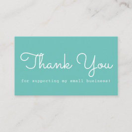 Tarjeta De Visita Verde azulado moderno Gracias