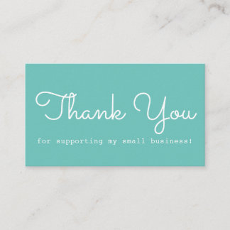 Tarjeta De Visita Verde azulado moderno Gracias