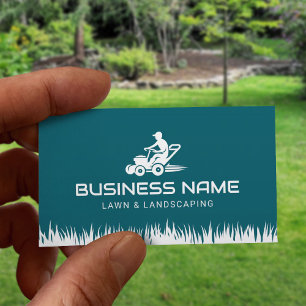 Tarjeta De Visita Verde azulado servicio de cuidado profesional del 
