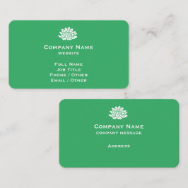 Tarjeta de visita verde brillante de personalizabl