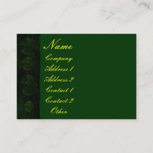 Tarjeta De Visita Verde caqui antiguo envejecido