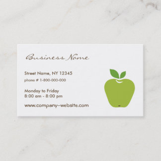 Tarjeta de visita verde de Apple