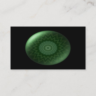 Tarjeta de visita verde de Chakra del corazón