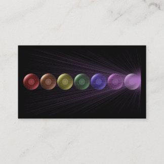 Tarjeta de visita verde de Chakra del corazón