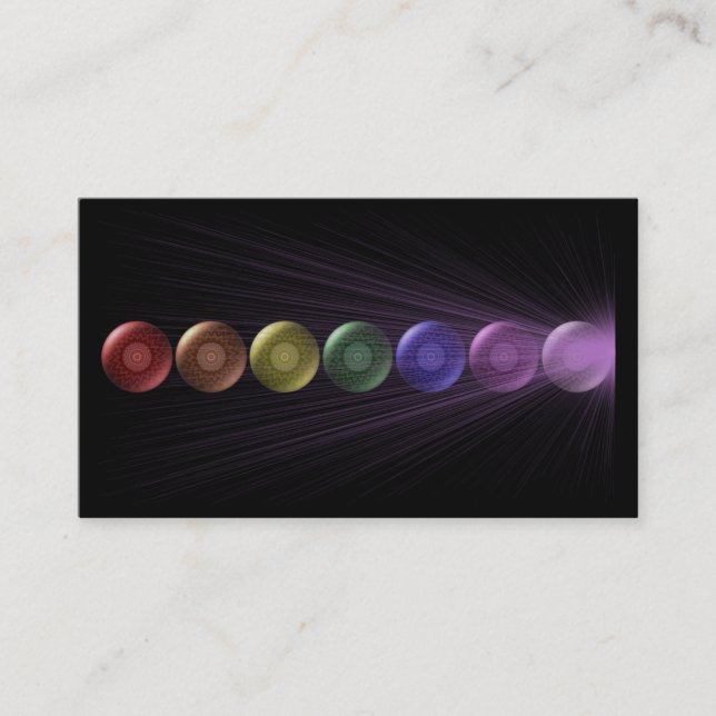 Tarjeta de visita verde de Chakra del corazón (Anverso)