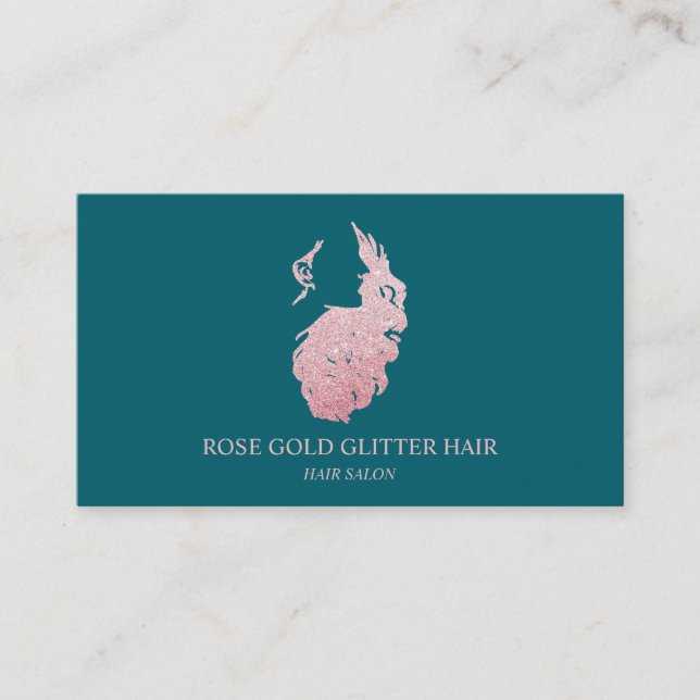 Tarjeta De Visita Verde de extensión del pelo (Anverso)