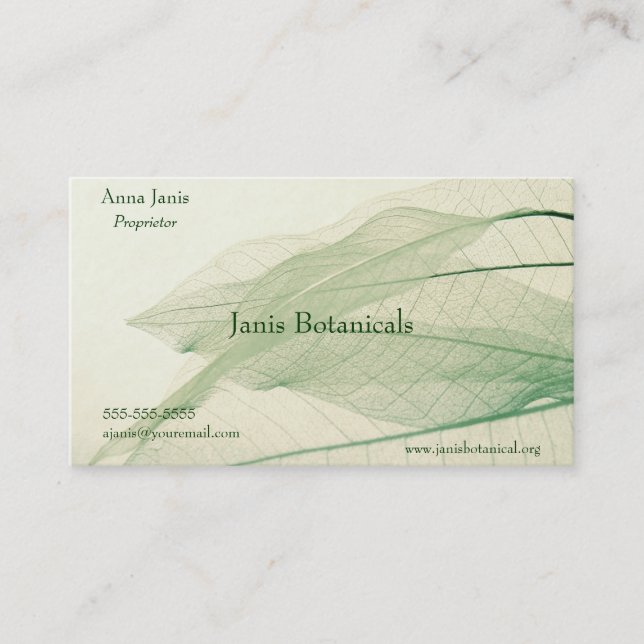 tarjeta de visita verde de los esqueletos de la (Anverso)