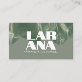 tarjeta de visita verde de lujo