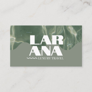 tarjeta de visita verde de lujo