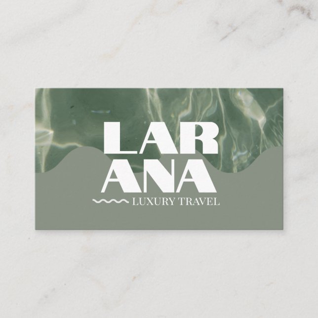 tarjeta de visita verde de lujo (Anverso)