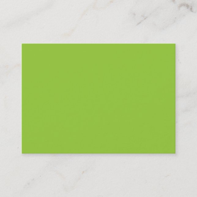 Tarjeta De Visita Verde de primavera - Plantilla verde clara en blan (Anverso)
