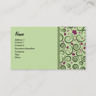 Tarjeta De Visita Verde elegante