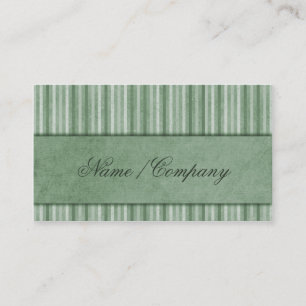 Tarjeta De Visita Verde elegante de las rayas