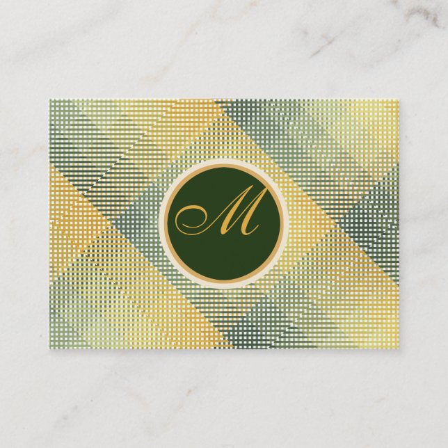 Tarjeta De Visita Verde elegante del modelo (Anverso)