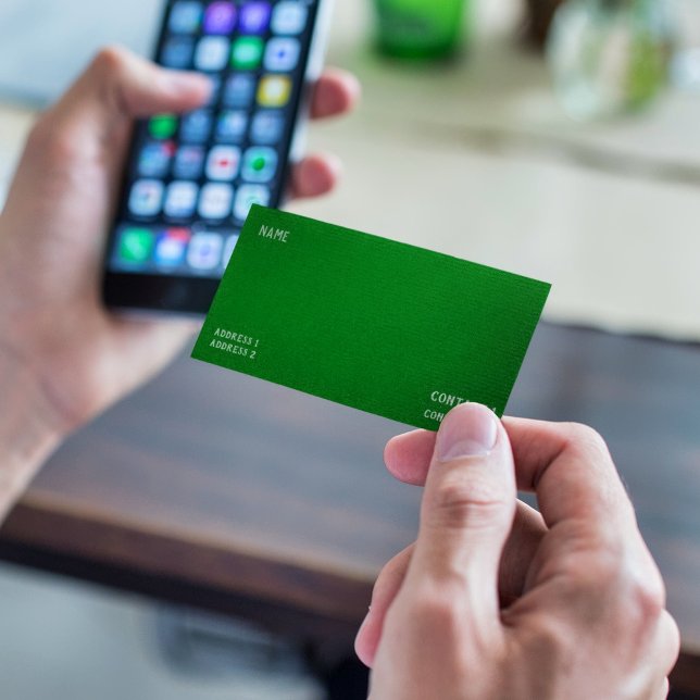 Tarjeta De Visita Verde Esmeralda Profundo (Subido por el creador)