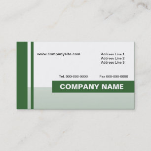 Tarjeta De Visita Verde lineal simple
