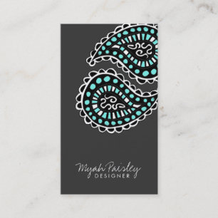 Tarjeta De Visita Verde menta de la lavanda de 311 Myah Paisley