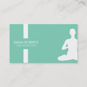 Tarjeta De Visita Verde menta elegante de la yoga y de la meditació