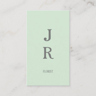 Tarjeta De Visita verde menta Minimalista