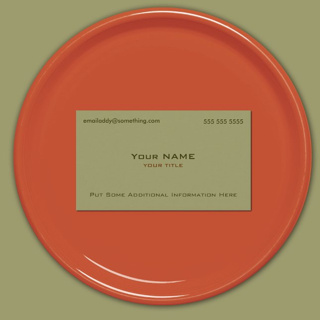 Tarjeta De Visita Verde militar moderno (Subido por el creador)