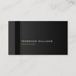 Tarjeta De Visita Verde mínimo moderno del negro de la plantilla de