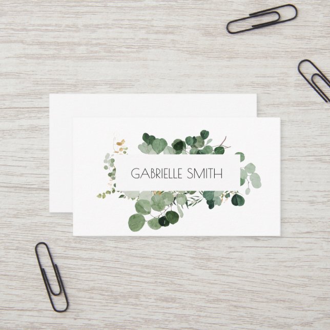 Tarjeta De Visita Verde moderno Evergreen eterno (Anverso/Reverso In Situ)