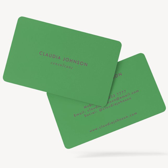 Tarjeta De Visita Verde moderno y brillante (Subido por el creador)