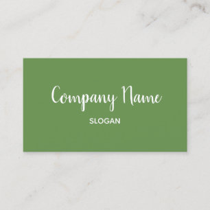 Tarjeta De Visita Verde Musgo