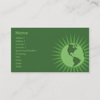 Tarjeta De Visita Verde - negocio
