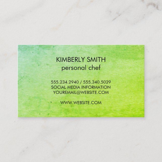 Tarjeta De Visita Verde negro moderno (Anverso)