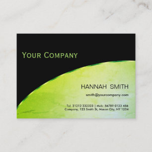Tarjeta De Visita Verde negro profesional Metalizado moderno elegant