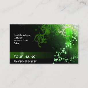 Tarjeta de visita verde neón
