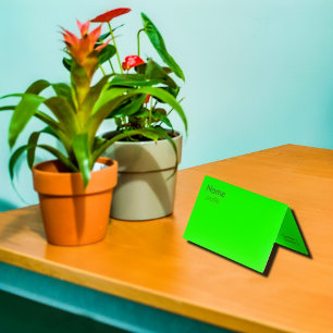Tarjeta De Visita verde neón 